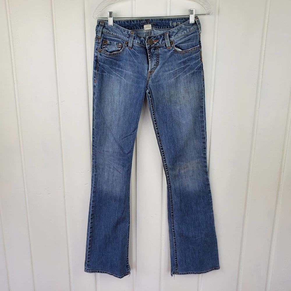 Silver Jeans Toni Lo Rise Boot Cut Denim Blue Jeans 28W 33L